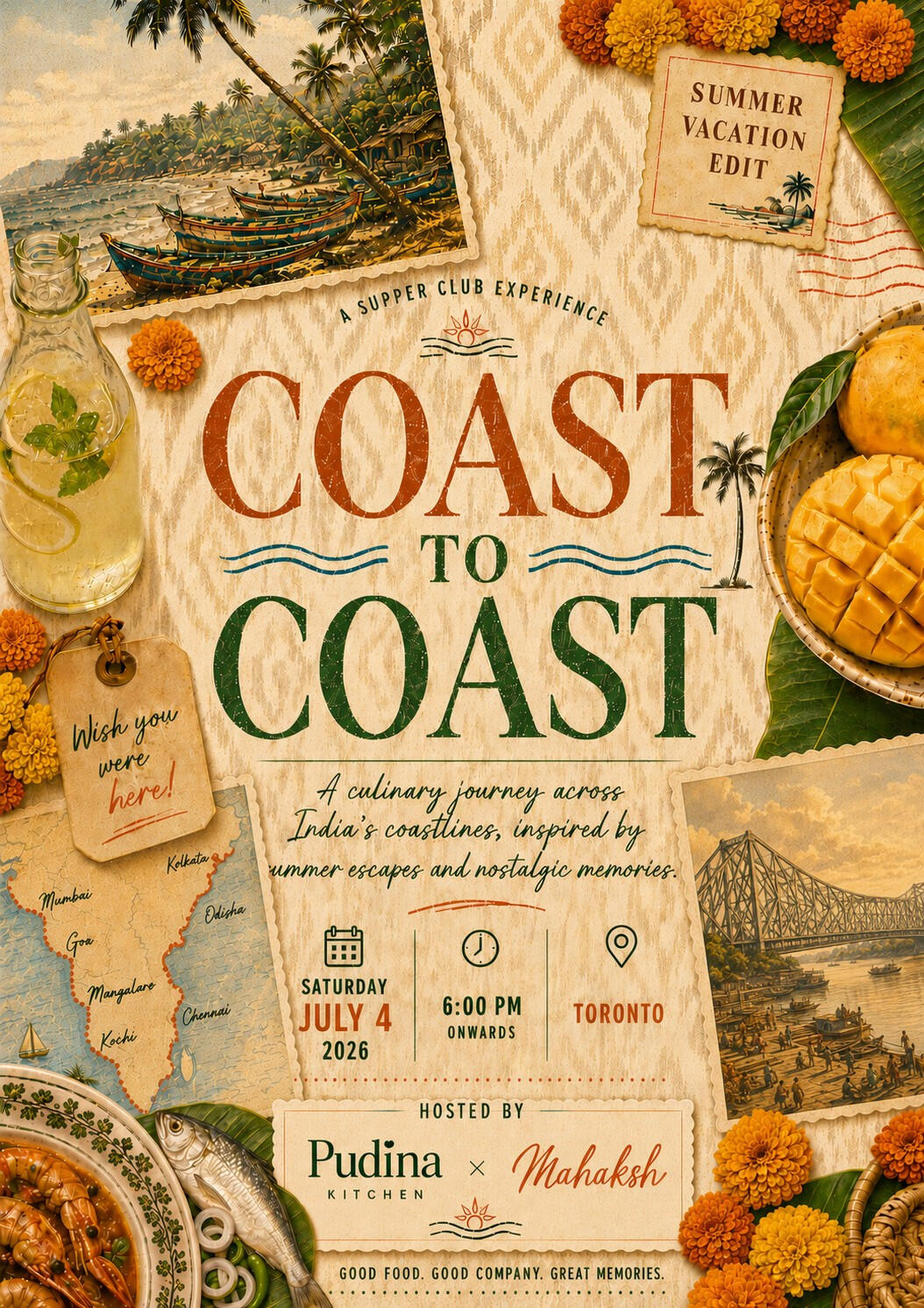 Coast to Coast: A collaboration between Pudina Kitchen X Mahaksh